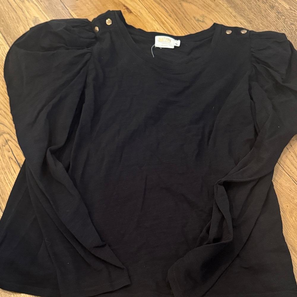 Nation Black Long Sleeve Top